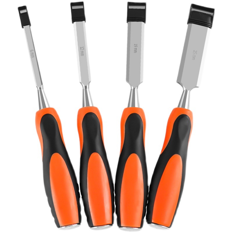 Woodworking chisel, special steel through-shank wooden chisel, flat chisel, flat chisel, flat shovel chisel, complete set of woodworking tools, handmade set Item Picture