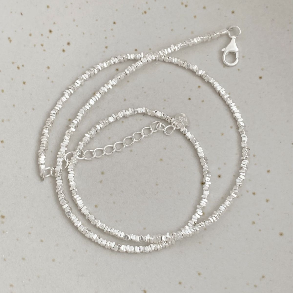 925 silver layering plain chain collarbone chain, women's ins high-end silver jewelry, niche and simple, a few pieces of broken silver necklace Specification drawing