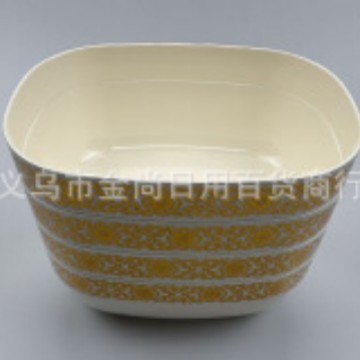 Large oval transparent solid color bowl, commercial large bowl, soup and noodle bowl, tea cup, rice bowl, plastic soup bowl, seasoning bowl, imitation porcelain bowl Application Scenario