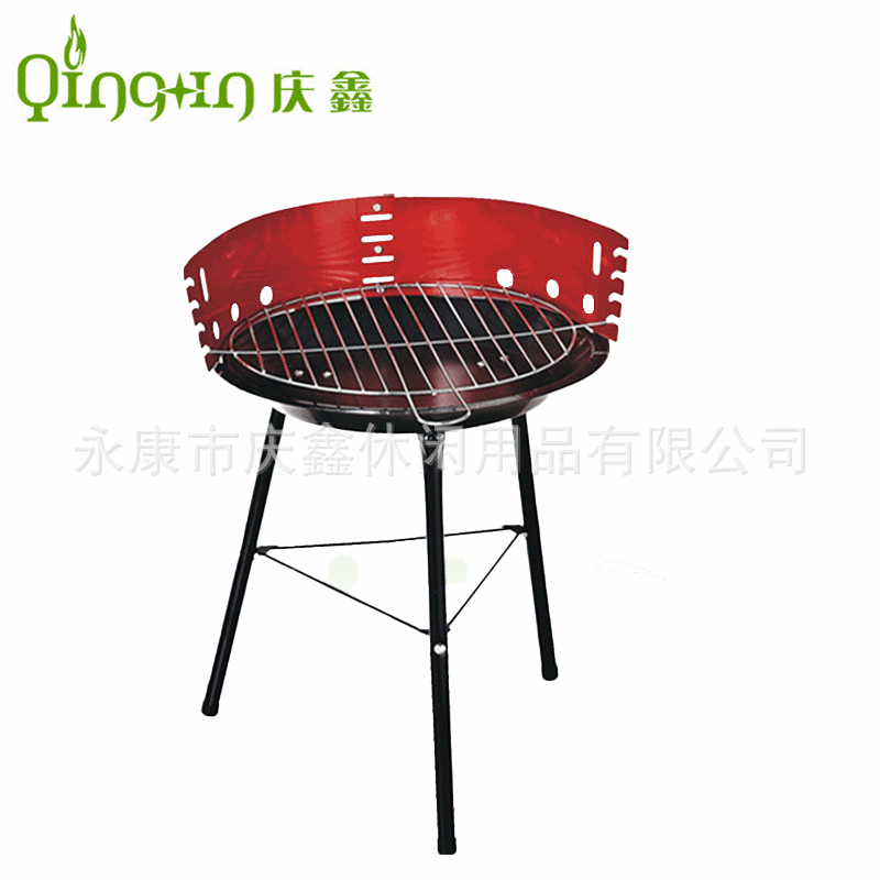 源头厂家三角烧烤炉户外烧烤架子庆鑫家用便携圆球形烧烤箱