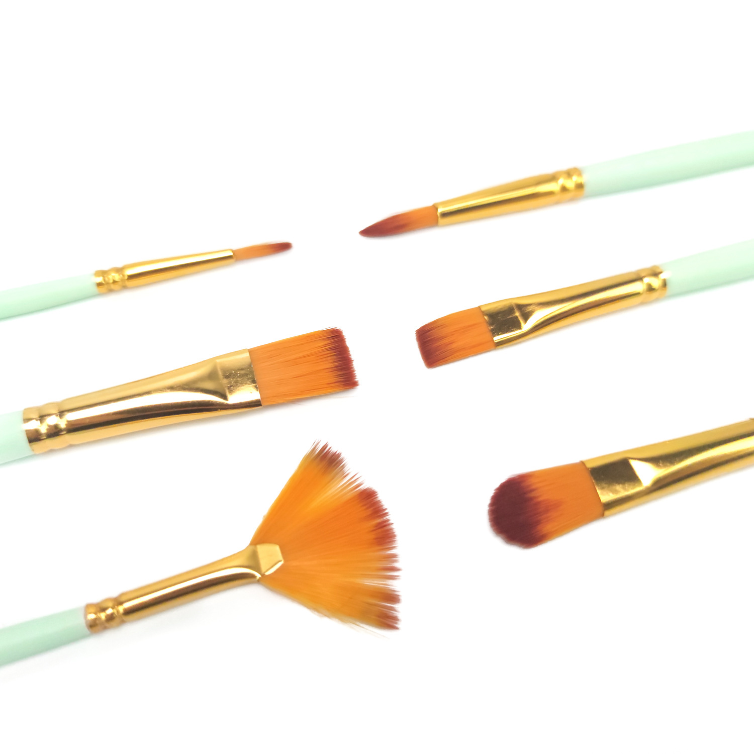 雅隆跨境批发艺术家漆刷艺术套装合成头发丙烯酸艺术家油漆刷子套产品图