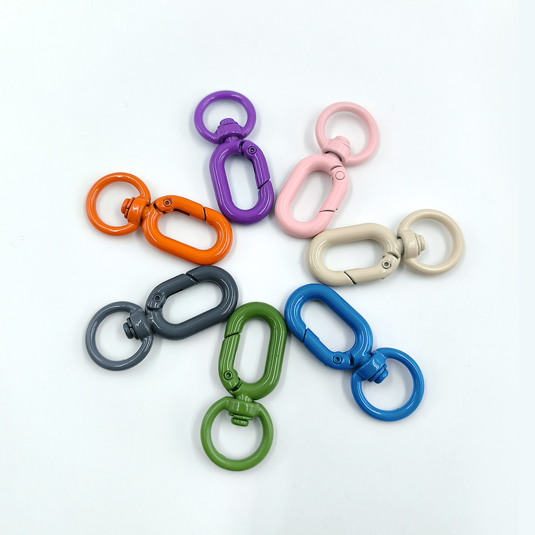 Suitable for 7mm color mobile phone lanyard set, 4-minute round tail spring ring key, single and double hole 8-shaped adjustment buckle details Picture