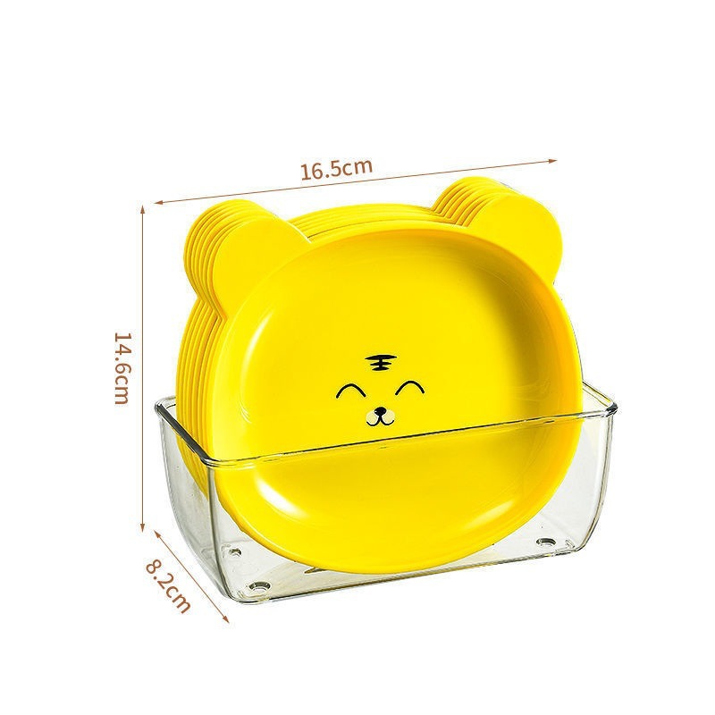 Home bear snack plates, dining tables, bone-spitting plates, creative tableware, anti-drop small plates, dried fruit plates, New Year goods plates Item Picture