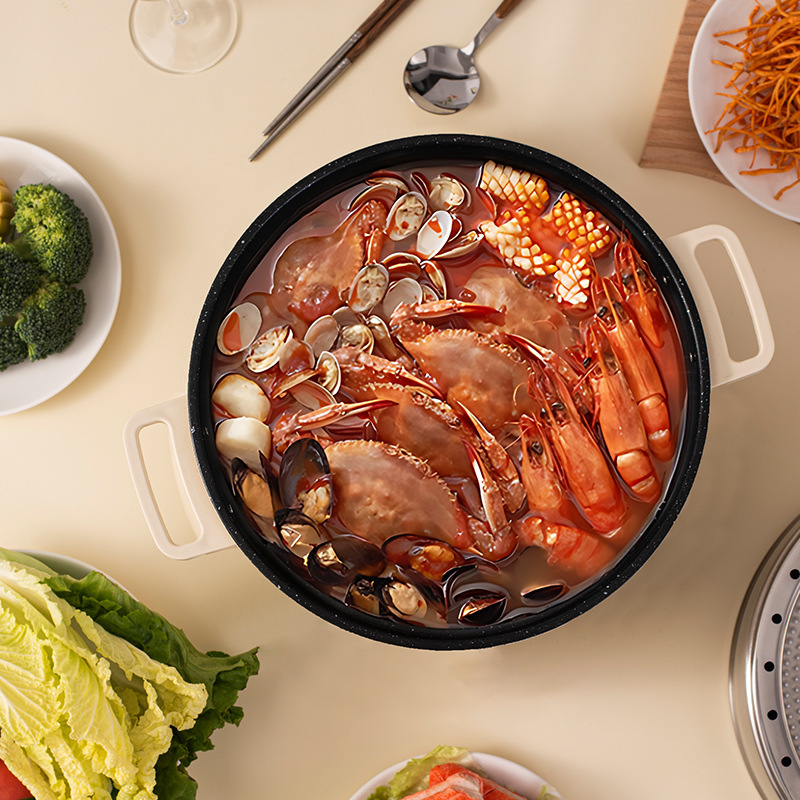 创达电火锅锅家用多功能电煮锅宿舍电锅分体式电热火锅电炒锅礼品产品图