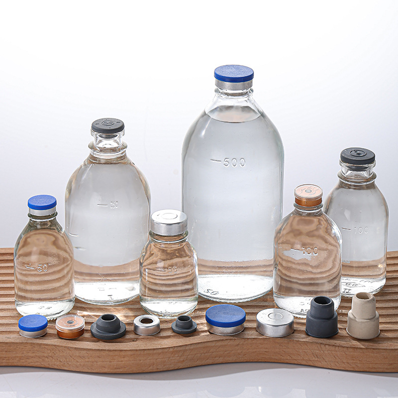 Thickened 250ml salt water bottle, 500ml infusion bottle, glucose bottle, medical laboratory reagent glass bottle, drip bottle Specification image