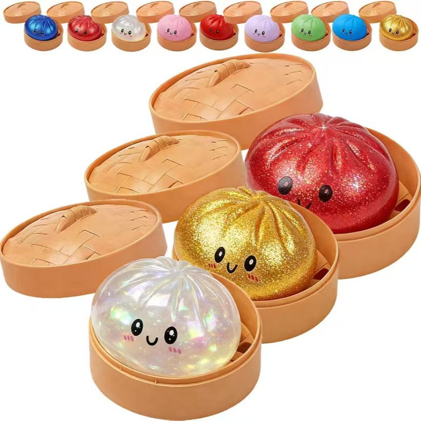 Emulación paquete de horquillas bollos descargados emoji bollos grandes rebote lento emulación comida jugar juguetes Specification image