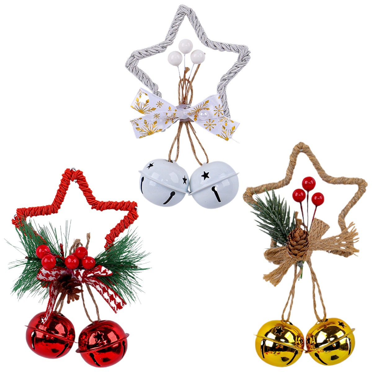Christmas bell decoration, Christmas hat, Christmas wreath, Christmas ball, Christmas pendant, holiday decoration supplies set Item Picture