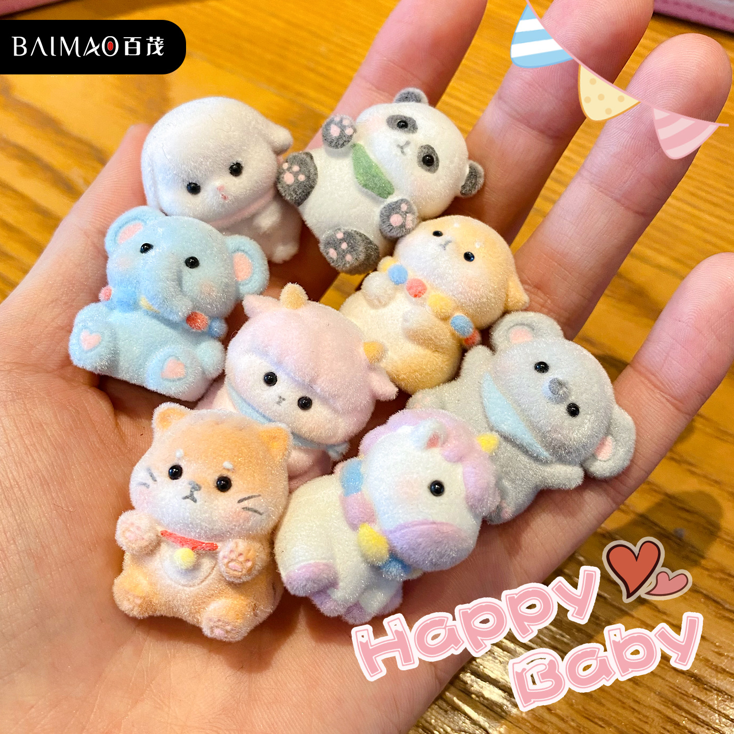 Baimao original cute pet resin small ornaments, cute and creative little nose gags, exquisite and cute sticky figurines, desktop decoration ornaments Application Scenario