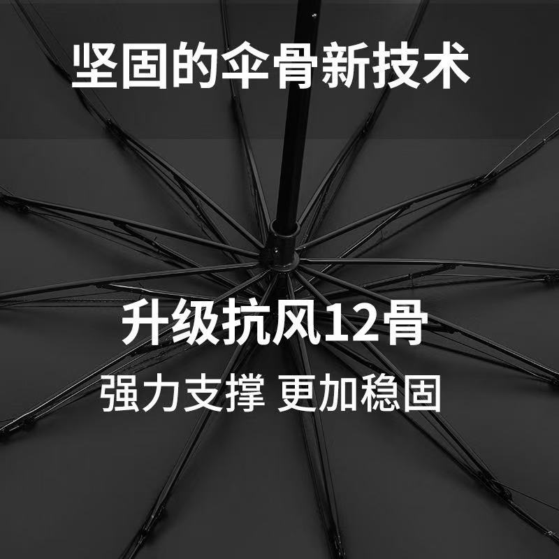 12-bone oversized umbrella, 3-5 people manual men's outdoor all-weather, reinforced student folding thickened sunshade umbrella Specification image