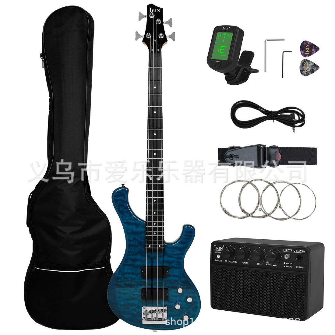 IRIN主动拾音电贝司低音吉他24品bass成人专业演奏四弦贝斯套装