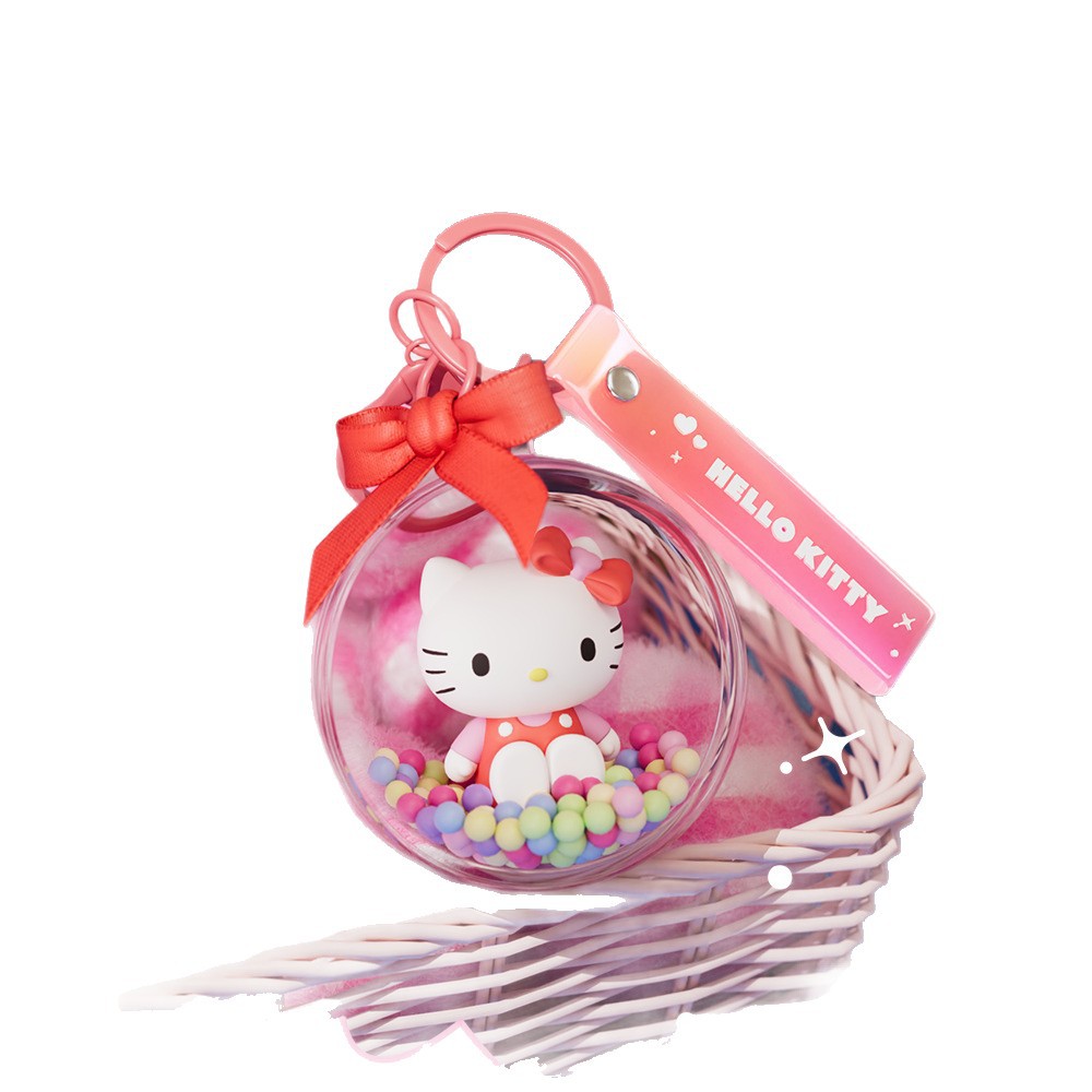 Genuine Sanrio colorful bouncy ball series pendants, keychains, figurines, schoolbag decorations, creative cartoon gifts Item Picture