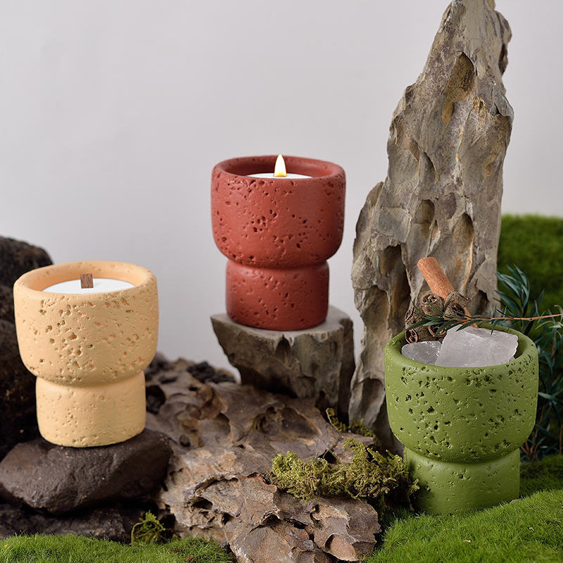 蜡烛杯蜡烛容器空杯香薰蜡烛杯浪漫香氛伴手礼物厂家直销创意水泥细节图