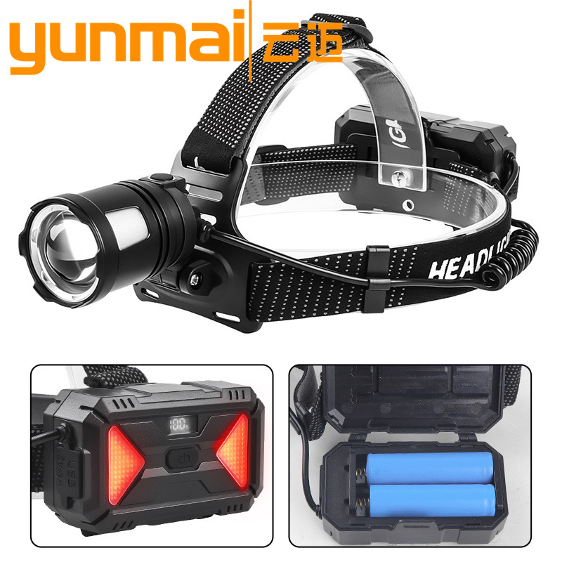 Cross-border new product: 30W white laser digital battery level display, adjustable TYPE-C charging zoom, strong bald light