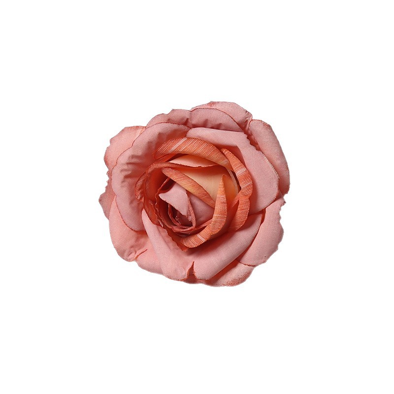 DIY handmade flower garland materials for simulated chocolate rose heads, wedding decoration, flower hairpin accessories, silk fabric, artificial flowers Item Picture