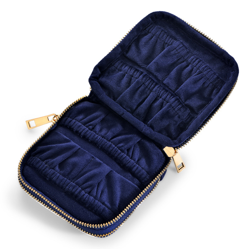 High-end multi-layer jewelry storage bag, velvet bracelet and chain storage bag, jewelry bag, retro portable jewelry bag Specification image