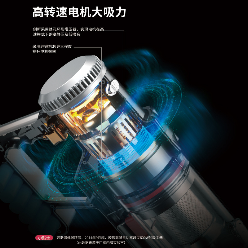便携式无线吸尘器家用手持小型真空大吸力强力吸螨吸尘拖地吸尘机 Specification image