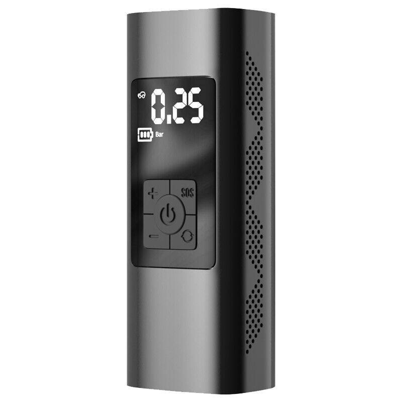 车载无线智能充气泵数显便携式多功能打气泵汽车打气筒自行车补气白底实物图