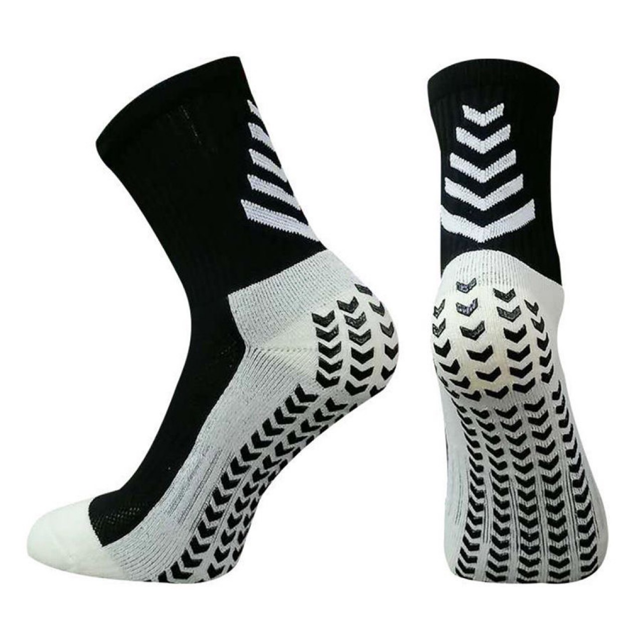 Cross-border football socks, men's mid-tube sports socks, running socks, anti-slip silicone, thickened towel bottom, wear-resistant and sweat-absorbent Specification image