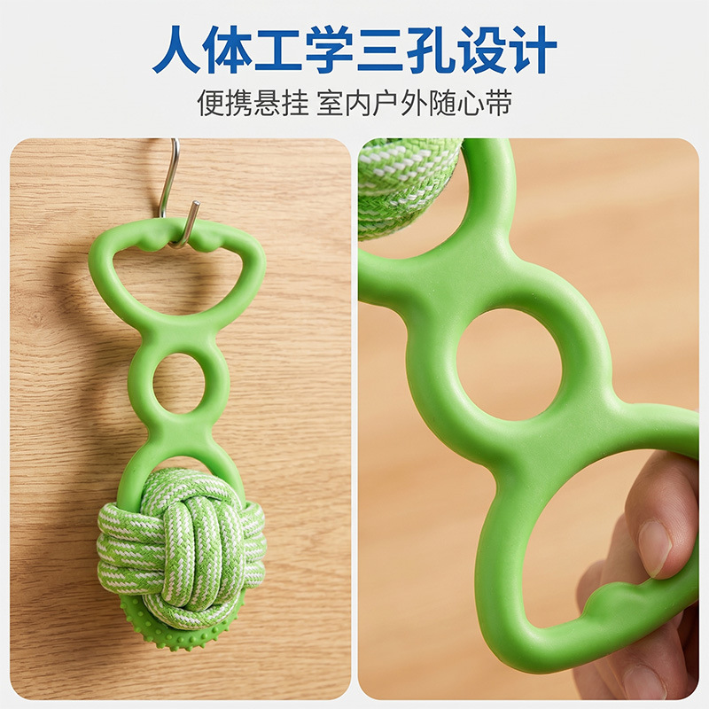 Macaron multi-color pet drawstring knot toy, wear-resistant cotton rope, dog to relieve boredom, teeth grinding, biting pet daily necessities Application Scenario