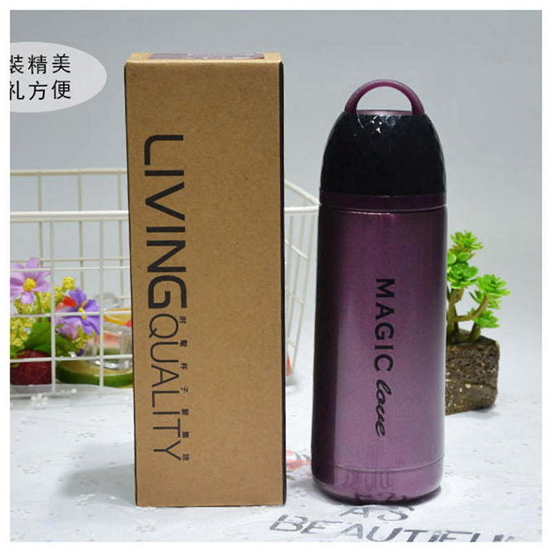 促销礼品印logo慕色水晶保温杯男女学生不锈钢情侣水杯便携水壶杯白底实物图