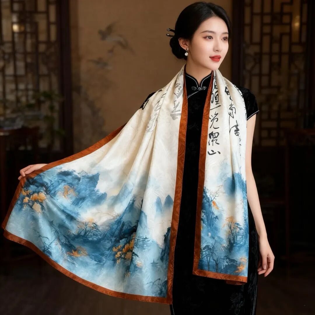 传统服饰汗布围巾穆斯林头巾真丝丝巾男士围巾加厚保暖