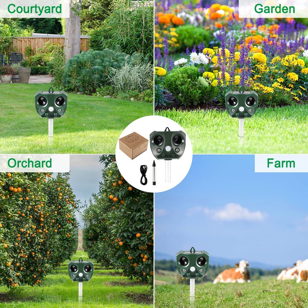 Factory wholesale best-selling rat repellents, outdoor ultrasonic bird repellents, cross-border waterproof multi-frequency solar repellents Application Scenario