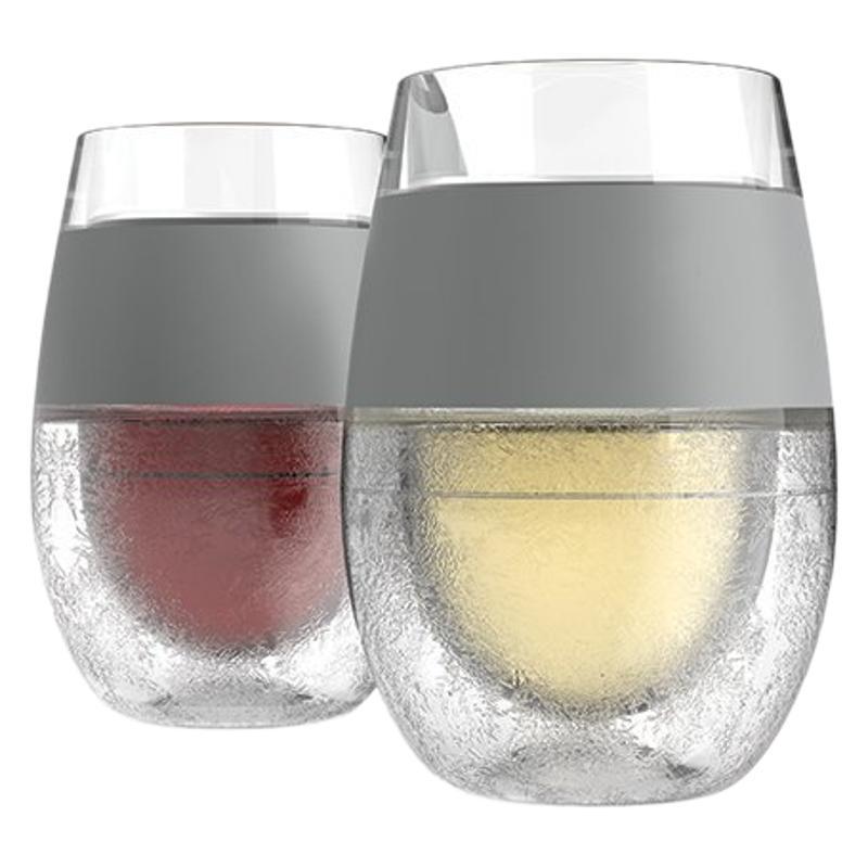Frozen wine glass, double-walled insulated frozen drink cup with gel, 8.5-ounce glass cup