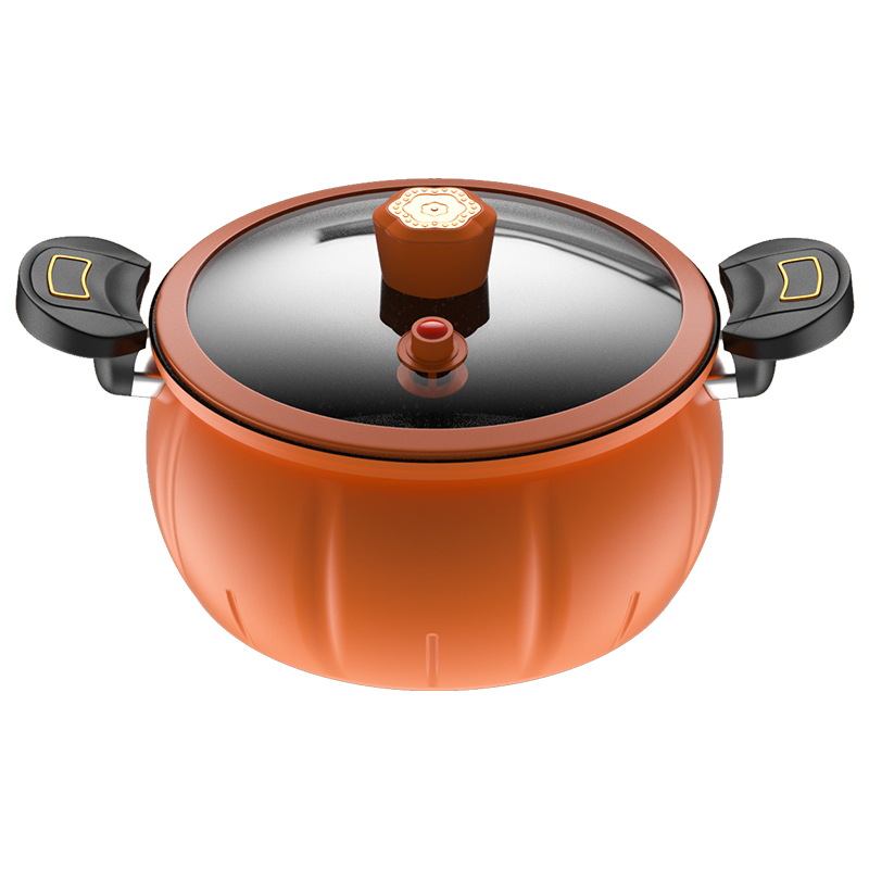 Konka pumpkin pot, household large-capacity micro-pressure pot, kitchen stewing pot, soup pot, tourmaline non-stick pot, gift pot Item Picture