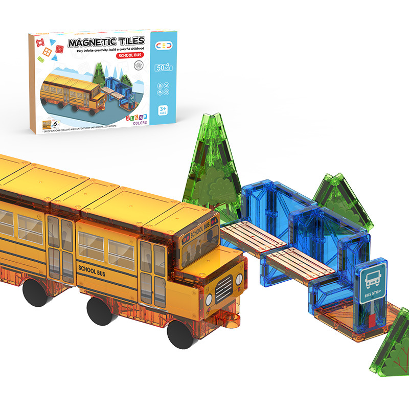 Amazon's best-selling magnetic tile children's toys, magnetic building blocks STEM educational toys for children aged 3 to 12 Application Scenario