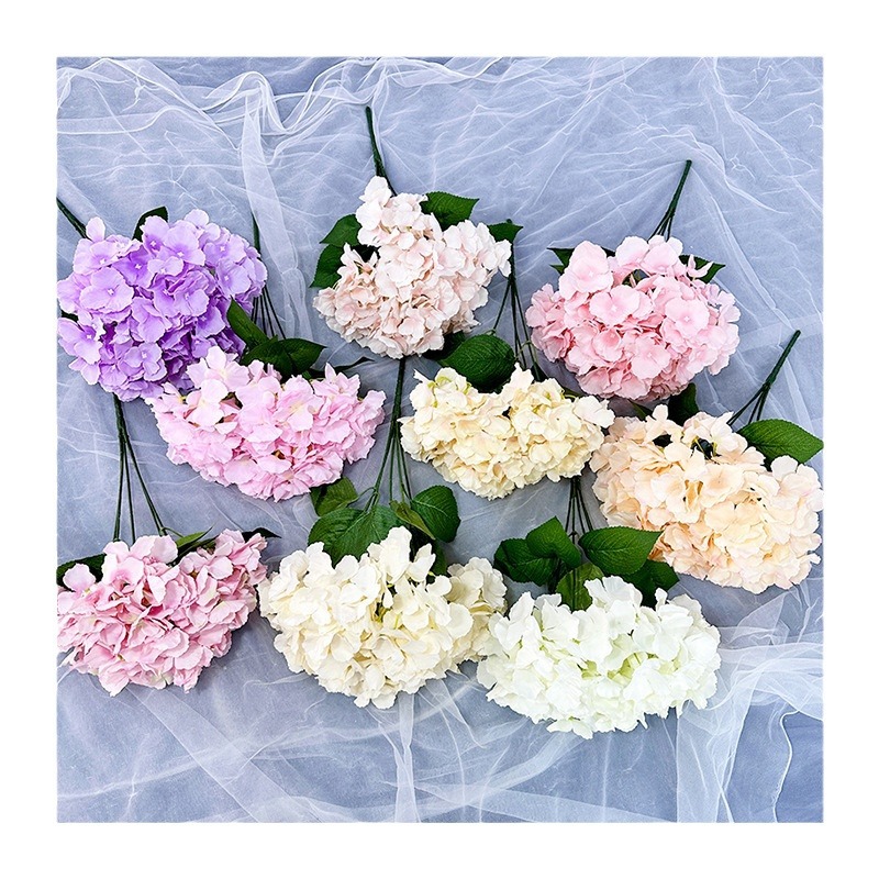 仿真花DIY发饰配件/仿真花/5朵塑膠花/假花/假花批发白底实物图