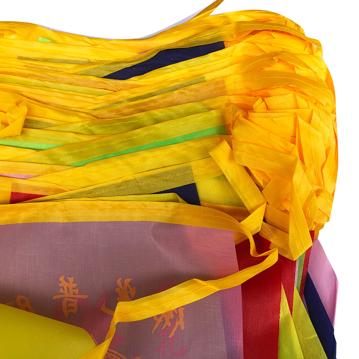 Buddhist utensils, temple, monastery, main hall, string flag, triangular colorful flag, knife flag, insert flag, colorful flag package, 75-meter religious flag Specification image