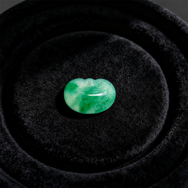 African jade longevity lock pendant, unisex handcrafted diy jewelry accessories, gemstone and jade accessories wholesale 3