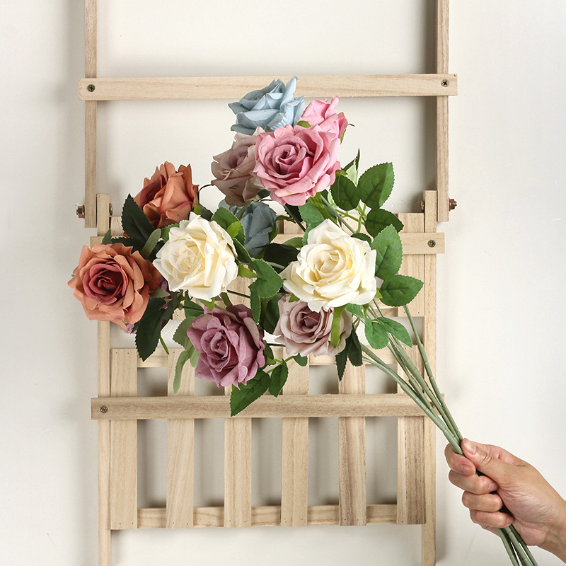 火把狂欢夜导具/仿真花/仿真花diy发饰/电镀玫瑰花/仿真玫瑰花产品图