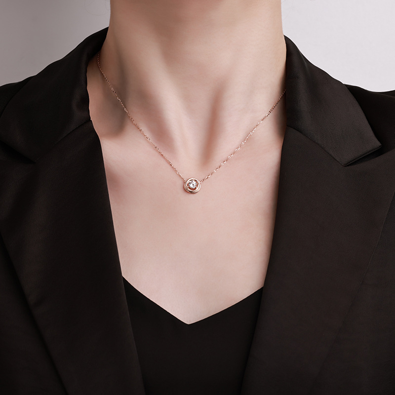 银饰/项链/金色链子/珍珠/梵克雅宝单花项链细节图