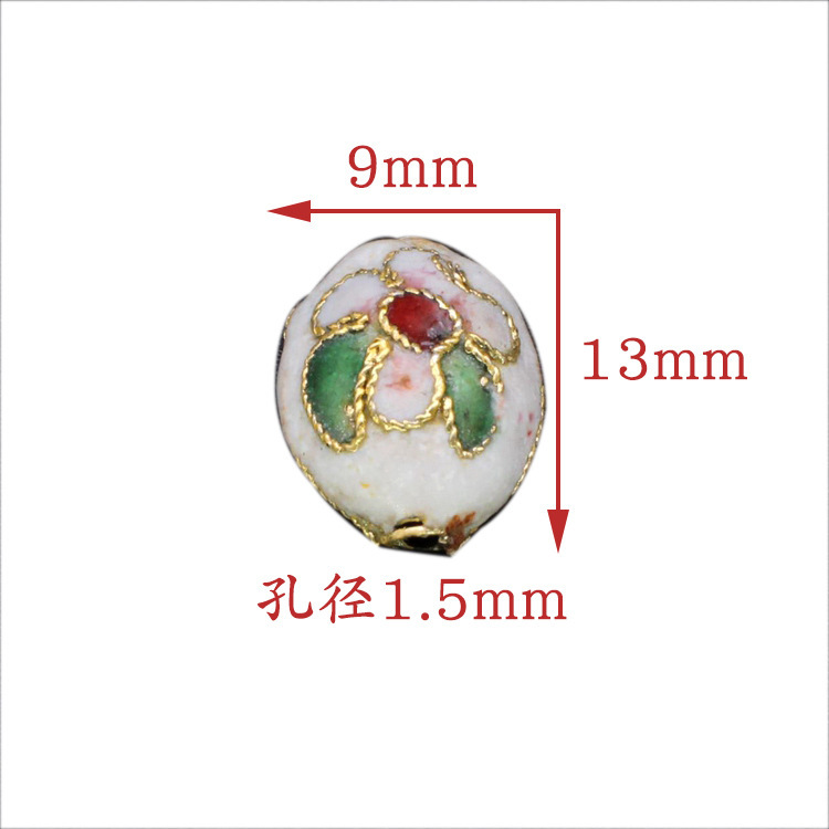 Traditional high-temperature cloisonne filigree silver blue DIY jewelry accessories, pearl Cloisonne 13*9 ladybug Item Picture
