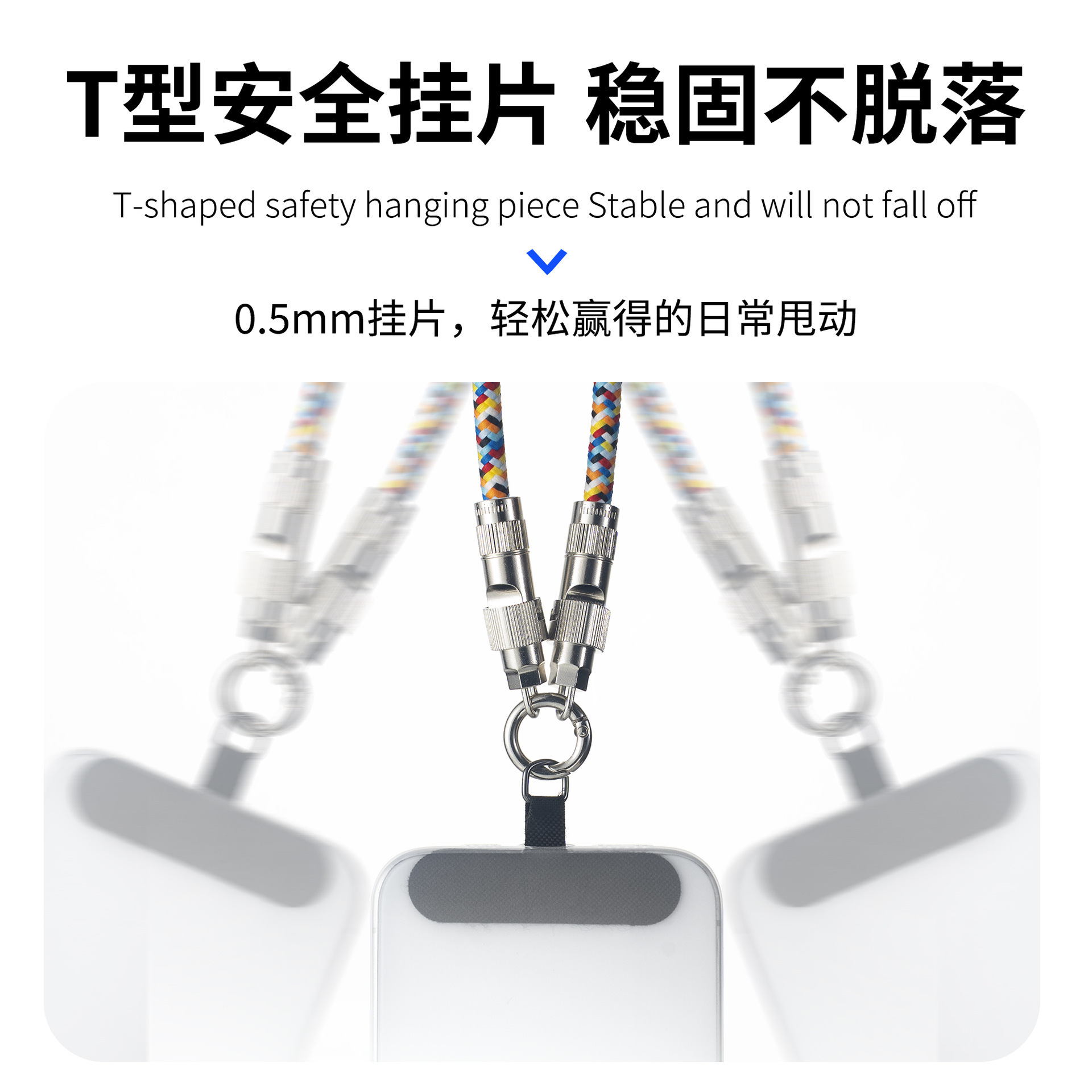 The camouflage clip lanyard for foreign trade is slanted and suitable for Apple 15 fast charging, wrist anti-loss Type-C charging cable and data cable details Picture