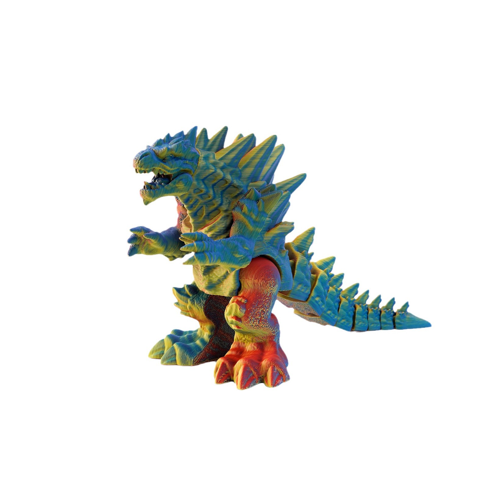 3D printed cross-border best-selling frosty Godzilla tabletop ornaments, transformable figurines, gifts, and trendy handicrafts for boys Item Picture