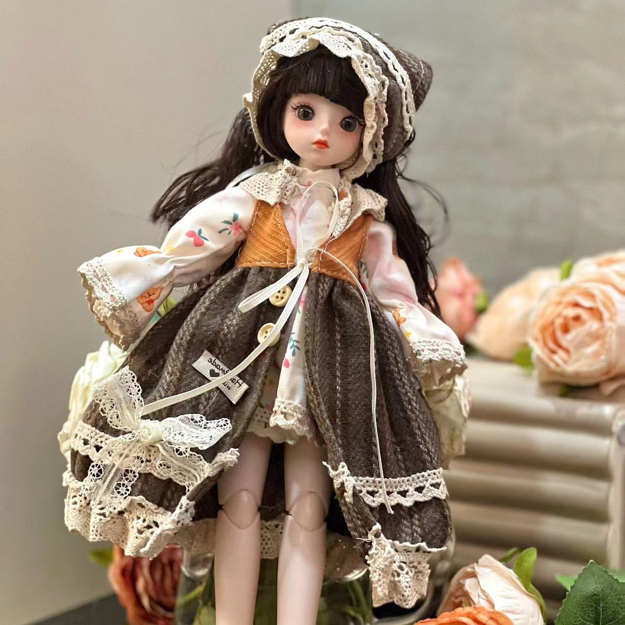 Forest-style high appearance level 30 cm doll, 6 points BJD doll dress set, girl single doll, princess doll toy Application Scenario