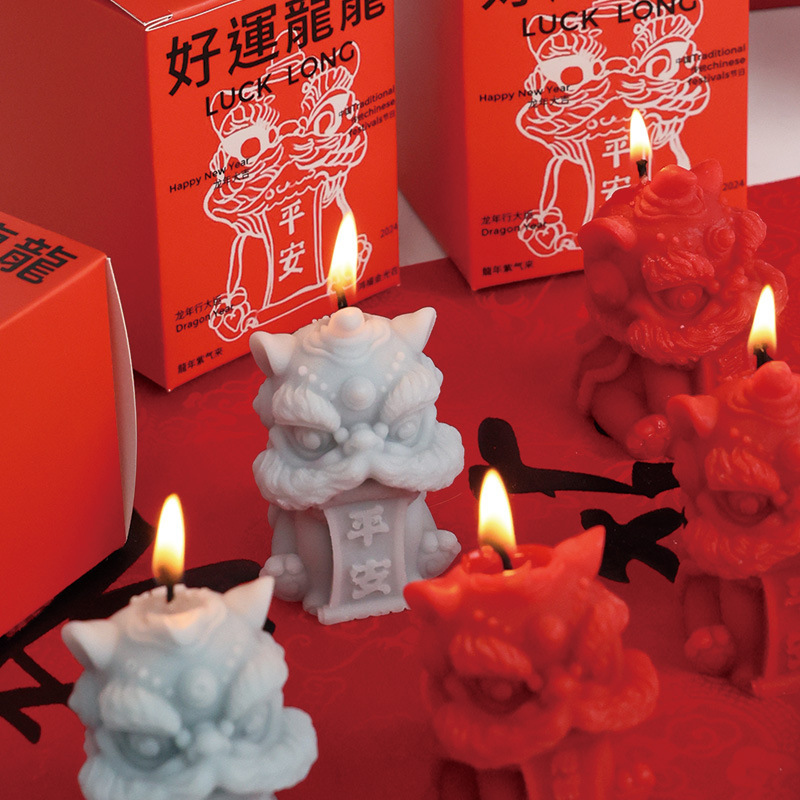 Nuevo estilo chino del año del dragón estilo limitado vela perfumada pieza perfumada acompañante regalo de la mano casa habitación aromaterapia details Picture