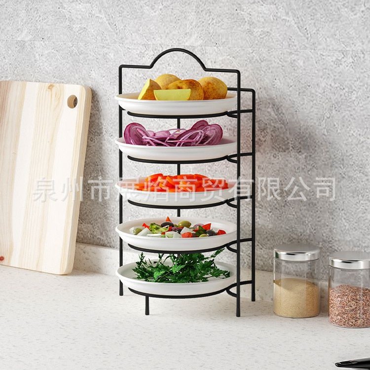 Preparation plate, vegetable plate, home hot pot kitchen, multi-layer storage rack, side dish plate, storage rack, exclusively dispatched by AliExpress Specification image