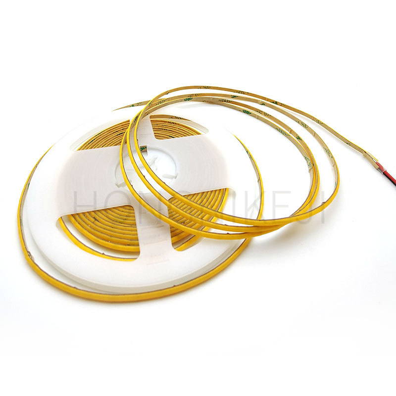 cob light strip 3mm12v linear light, high-brightness self-adhesive flexible low-voltage ceiling display cabinet led light strip, high brightness Item Picture