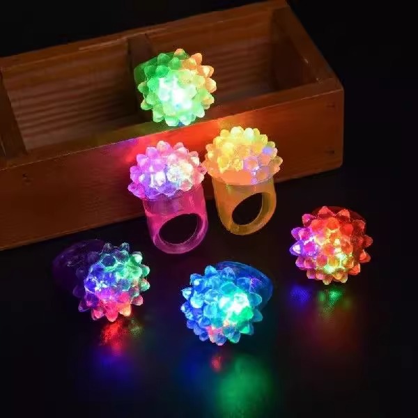 Strawberry ring, luminous ring, soft rubber LED ring, luminous ring, lantern flower ring, ball and party supplies Application Scenario
