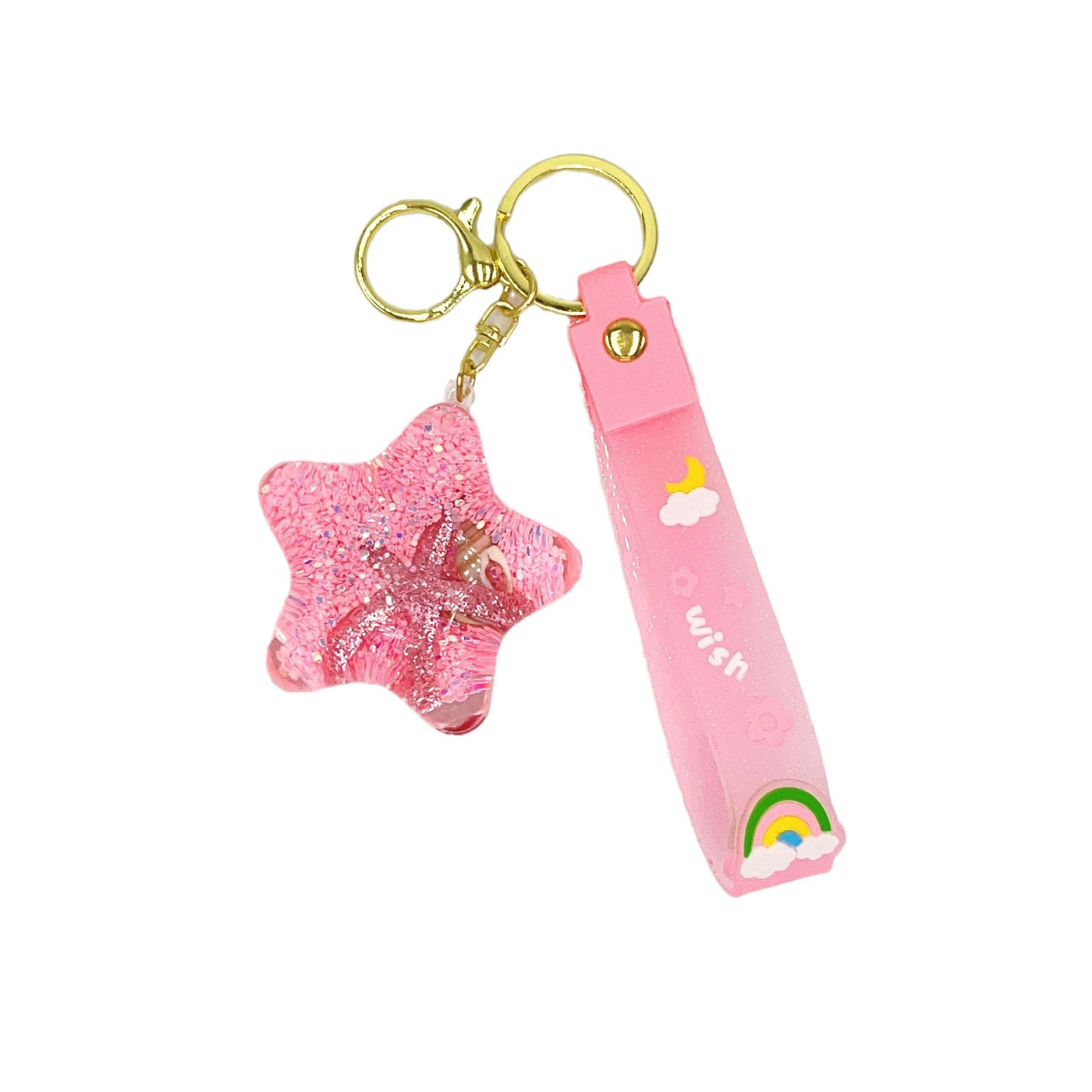 钥匙扣/卡通钥匙扣挂件/钥匙扣公仔挂件/发光闪光钥匙扣/马卡龙钥匙扣白底实物图