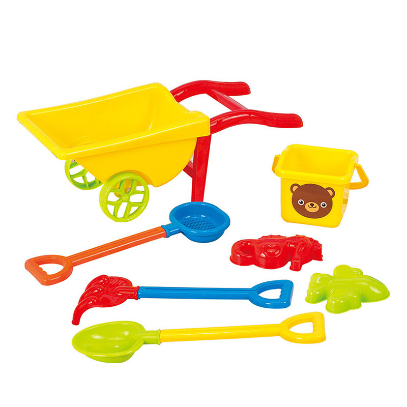 Wholesale of children's beach buckets, sand-digging tools, outdoor trolleys, plastic shovels, cassia seeds, sandpit toy sets Application Scenario