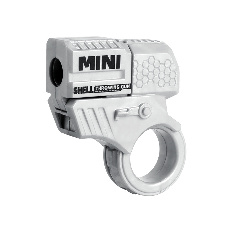 Factory wholesale cross-border best-selling mini finger stress-relieving ring rotating gun, cool and capable of firing shell-throwing toys for boys Item Picture
