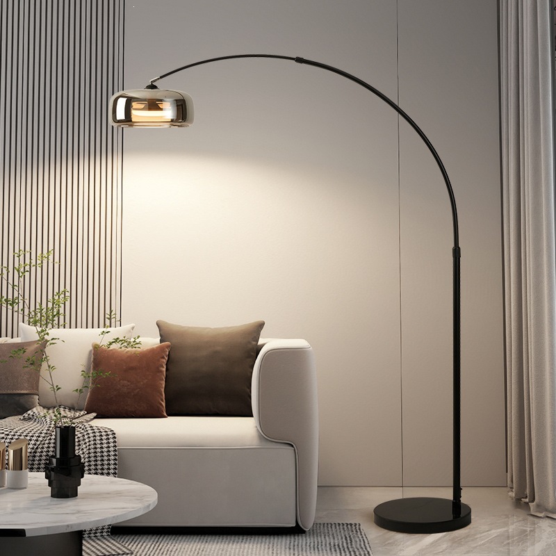 Cross-border exclusive minimalist Italian-style floor lamp, sofa fishing lamp, high-end, light luxury, simple and eye-protecting standing table lamp details Picture