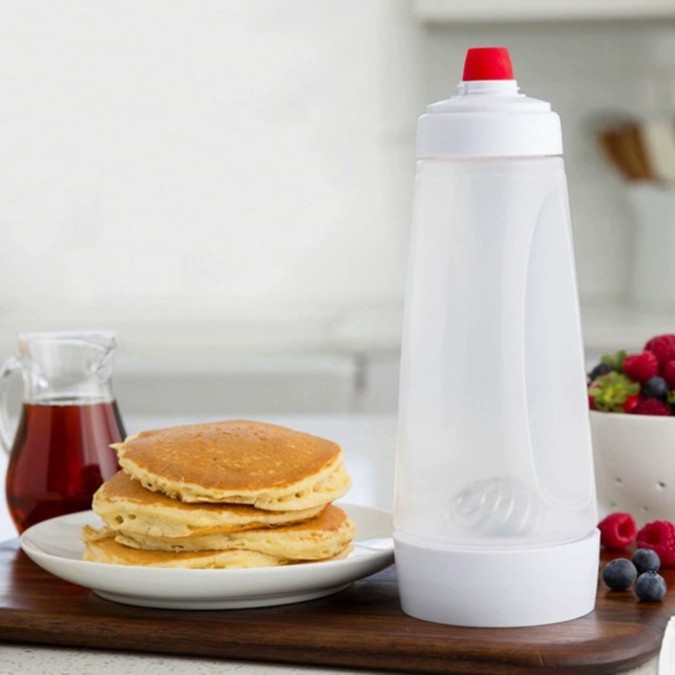 宝宝辅食杯  厨房神器手摇面糊搅拌瓶面糊分配器 松饼  奶油搅拌分配壶