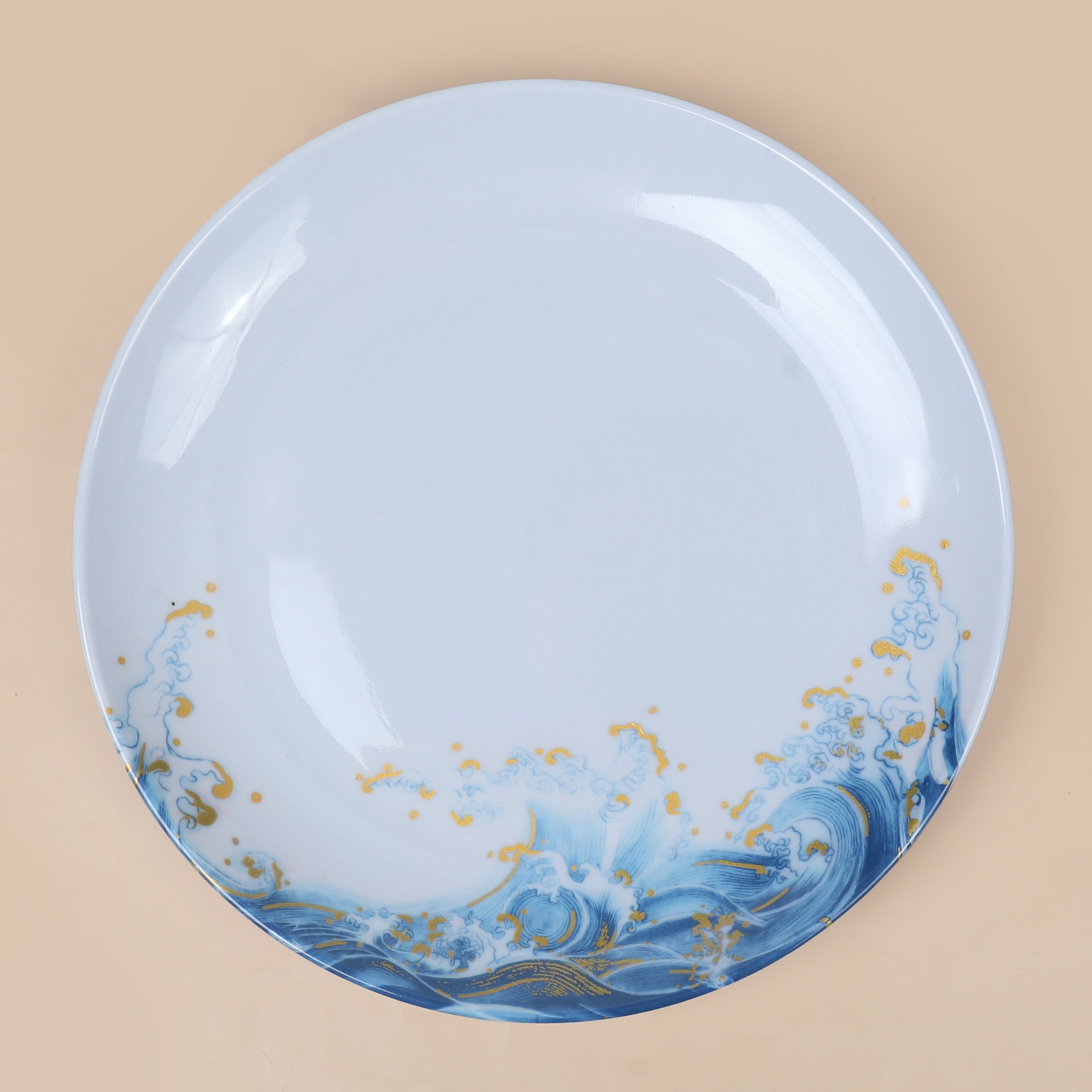 Customized white melamine tableware, melamine plates, melamine discs, buffet commercial bowls and plates for foreign trade details Picture
