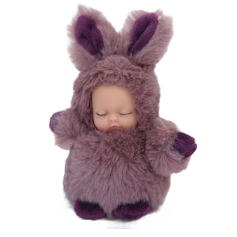 工厂直批睡萌娃娃背包挂件钥匙扣娃娃机信用卡积分礼品兑换跨境货白底实物图