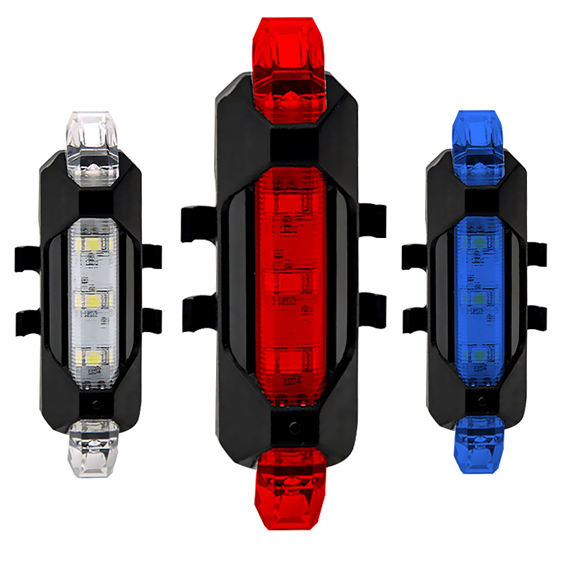 Factory direct sales of bicycle lights, USB charging led warning lights, night cycling taillights, mountain bike riding equipment Item Picture